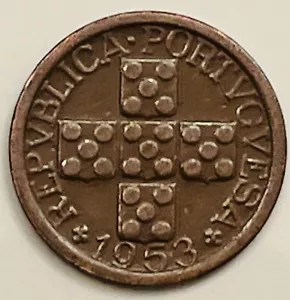 1953 Portugal 10 Centavos KM# 583 Circulated Condition - Picture 1 of 3