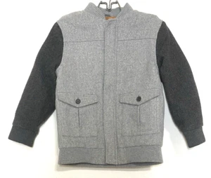 Boys Jacket Lined Size 5T Genuine Kids OshKosh Gray Zip Pockets Cuffed Sleeves - Picture 1 of 6