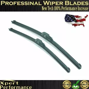 19" & 17" Windshield Wiper Blades Premium OEM Quality J-Hook Blades Bracketless - Picture 1 of 4