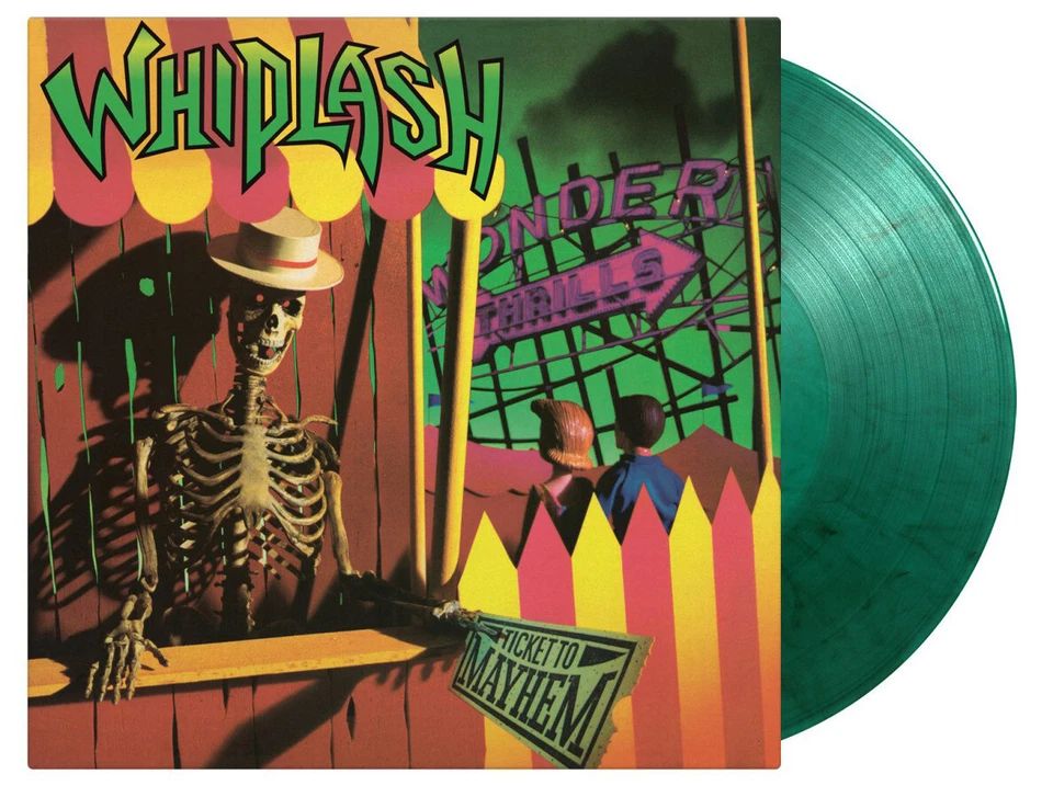 WHIPLASH - TICKET TO MAYHEM, 2023 EU 180G SWAMP GREEN vinyl LP, 1000 COPIES! NEW - Image 1 of 1