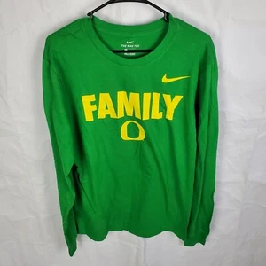 Nike Shirt Men's M Green Oregon Ducks Family Core T-Shirt Long Sleeve Tee New - Picture 1 of 8
