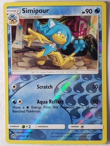REVERSE HOLO Simipour 37/147 VLP - Burning Shadows Pokemon Card - Picture 1 of 2