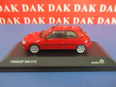 Die cast 1/43 Modellino Auto Peugeot 306 GTI S16 Red 2002 by Solido - Immagine 1 di 4