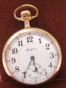ROCKFORD 17 JEWEL POCKET WATCH WORKING VERY NICE GOLD FILLED - Picture 1 of 15