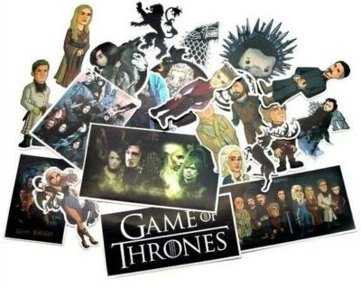 Adesivos GAME of THRONES [Conjunto C] 12-23 peças ~Decalques para estojo de laptop de vinil à prova d'água  - Imagem 1 de 4