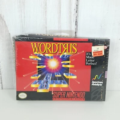 NEW SEALED - Wordtris SNES Super Nintendo - Some box crushing see photos - Image 1 of 4