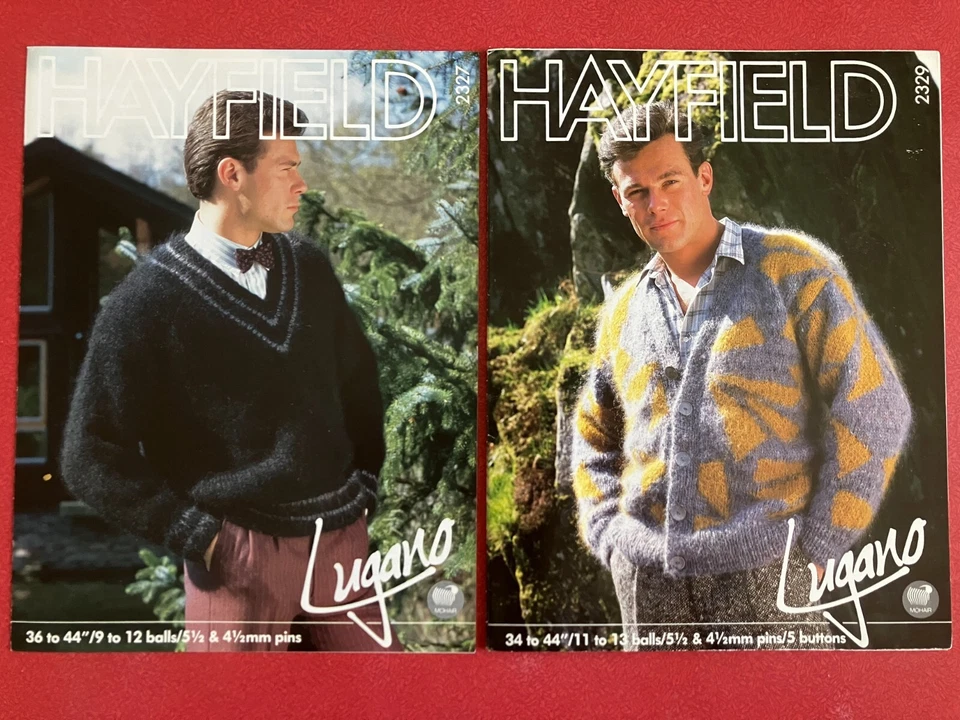 Hayfield Knitting Patterns Man Jumper Mohair 164.1.1 - Image 1 of 1