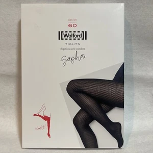 Wolford Sasha Tights - Navy Opal - 60 Denier - Small Size - Picture 1 of 2