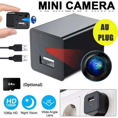 Charger Camera - 1080p HD Cam with Motion Detection for Security - AU Plug - image 1 of 4