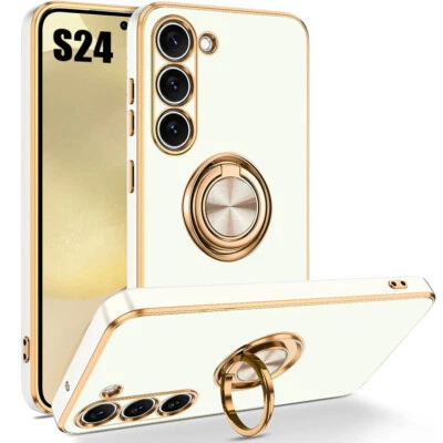 Coque Anneau pour Samsung Galaxy S24 Plus S23 FE S22 Plus S21 FE Silicone Souple - Photo 1/4