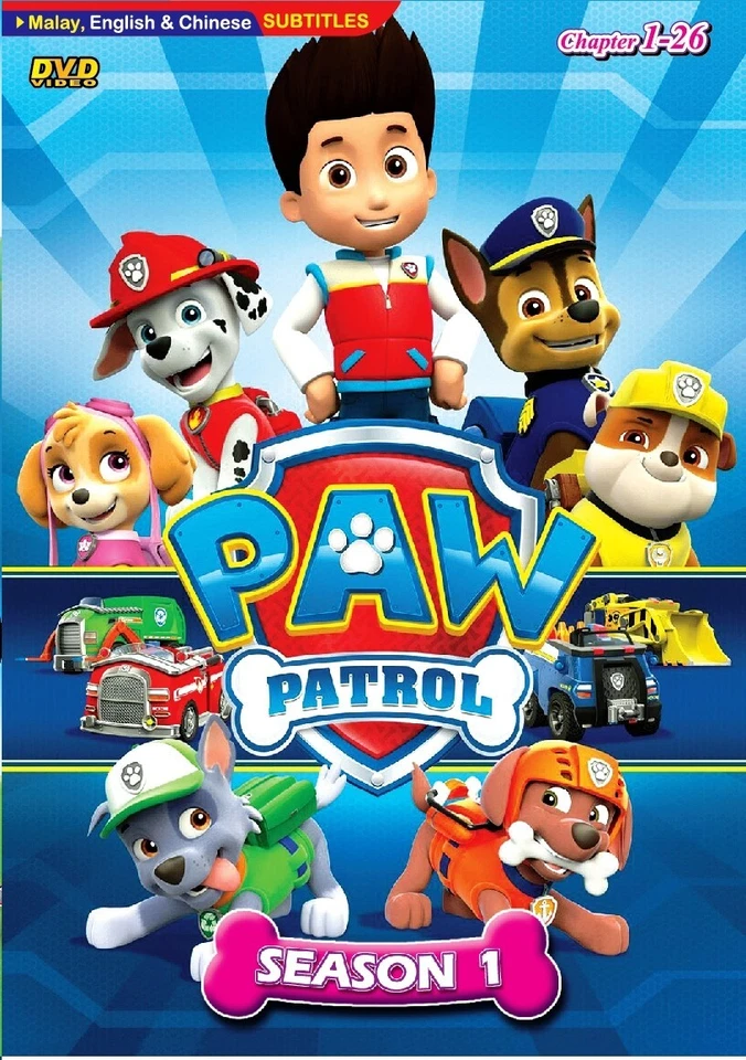Paw Patrol Season 1 Chapter 1-26End DVD Animated Children's TV Series Region All Foto 1 de 3