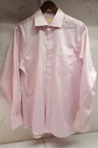 Michael Kors Button Up Shirt Mens 16 34 35 Long Sleeve Solid Pink Non Iron - Picture 1 of 4