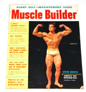 Vintage Muscle Builder Self Improvement Magazine Steve Reeves August 1954 CT3 - Picture 1 of 4