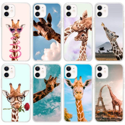 Divertida Funda Jirafa Para iPhone 15 14 13 12 11 Pro Max Plus Mini XR XS X SE 8 7 6 Foto 1 de 2