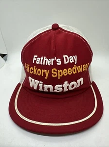 Vintage Winston Racing NASCAR Fathers Day Hickory Speedway Mesh Snapback Trucker - Picture 1 of 11