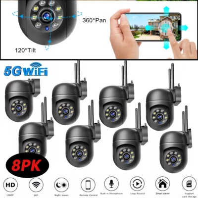 8x Wireless Security Camera System Smart Outdoor 5G Wifi Night Vision Cam 1080P - Image 1 of 4