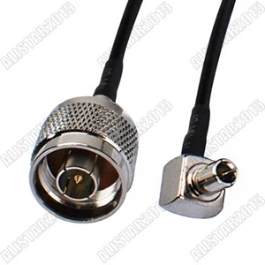 Conector de ángulo recto enchufe macho N a TS9 RF coleta puente cable RG174 15 CM - Imagen 1 de 4