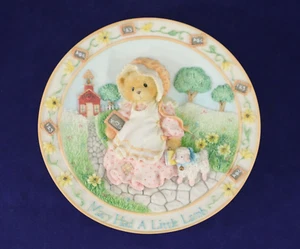 Cherished Teddies Nursery Rhymes Plate MARY HAD A LITTLE LAMB 128902  3-D 1994 - Picture 1 of 7