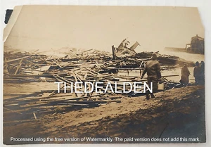 Vintage Foto Schiffbruch Schoner Lizzie Carr Rye NH 1905 4x6 Original RAR - Bild 1 von 2