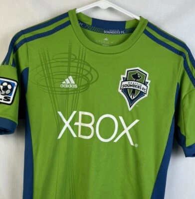 Adidas MLS Soccer Jersey Seattle Sounders X-Box Football Shirt Youth Large - Image 1 of 4