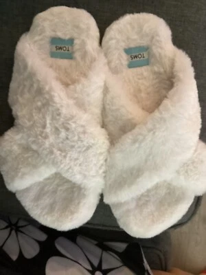 Zapatillas sin cordones Toms para mujer Susie Eva de piel sintética marfil talla 8 Foto 1 de 4