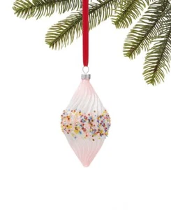 Holiday Lane Sugar Plum Ombre Drop Ornament, Ivory - Picture 1 of 1