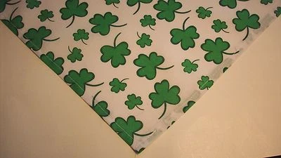 Dog Bandana/Scarf, Tie On/Slide On, Shamrocks, Custom Made by Linda, XS - Image 1 of 3