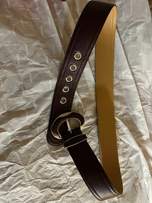 Nuevo Auténtico $240+ TOD’s Precioso Cinturón Informal para Mujer, 85 cm Morado Oscuro Granate Foto 1 de 4