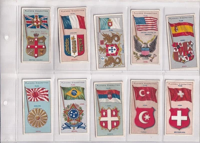 PLAYER'S - COUNTRIES FLAGS & ARMS - FULL SET IN SLEEVES - 1905 - Image 1 of 2