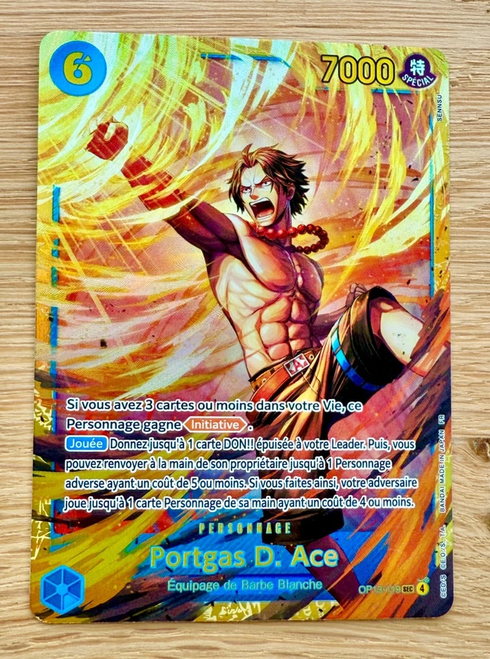 Carte ONE PIECE - OP13 "SUCCESSEURS" - Portgas D. Ace  (OP13-119)  / SEC - FR - Photo 1/1