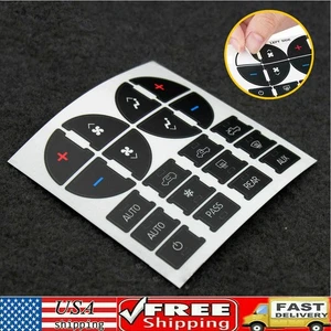 Kit de reparación de botones de tablero de CA doble calcomanía de control de clima pegatinas para camiones SUV de GM. - Imagen 1 de 14