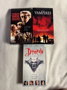 Vampire Vhs Tape Lot Horror Movies Dracula Fearless Killers 70s 80s Nostalgia - Imagen 1 de 8