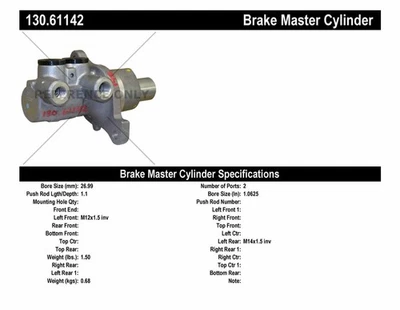 Cilindro maestro de freno para Ford Mustang 2009-2014 PIEZAS CÉNTRICAS Foto 1 de 2