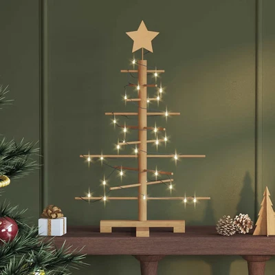 Albero di Natale Decorativo in Legno 150 cm Legno Massello Pino vidaXL - Immagine 1 di 4