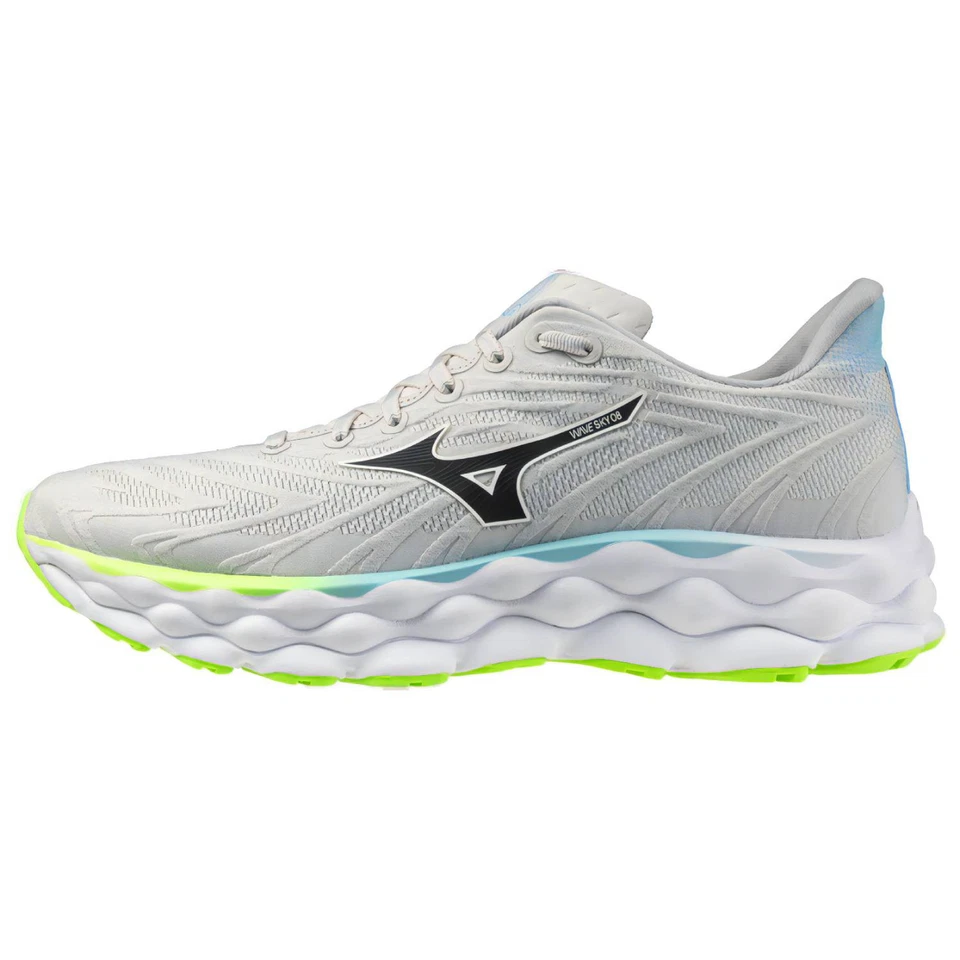 Mizuno Wave Sky 8 Running Shoes, Nimbus Cloud/Black/Green Gecko - Image 1 of 4
