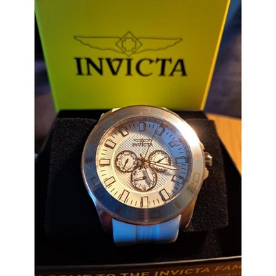 Reloj Hombre INVICTA Pro Diver Impact 30111 50mm Oro Rosa Blanco Banda Silicona Foto 1 de 3