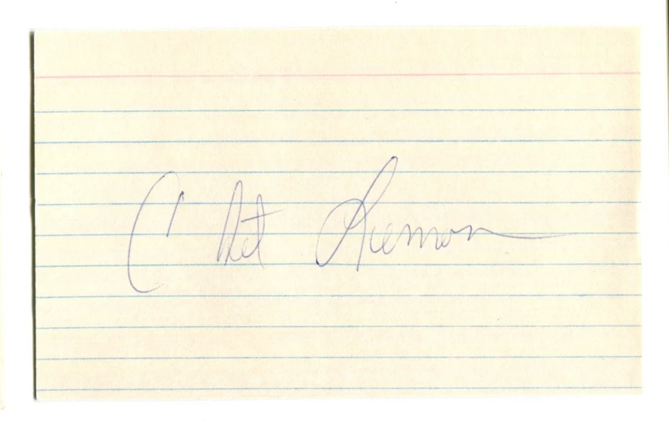 Tarjeta índice firmada por CHET LEMON 3x5 autógrafo auténtico AUTO MLB Foto 1 de 1