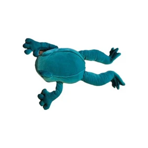 Animal Alley Teal Frog Toad Plush 2000 18” Spots Toys R Us TRU Rainforest Rare - Picture 1 of 8