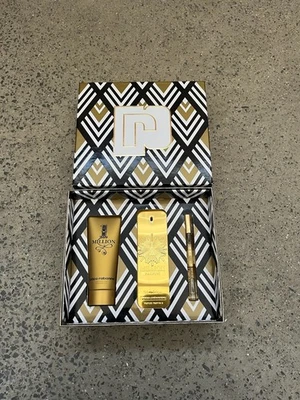 Paco Rabanne 1 Million Gift Set 100ml Parfum 100ml Shower Gel 10ml Travel Spray - image 1 of 4