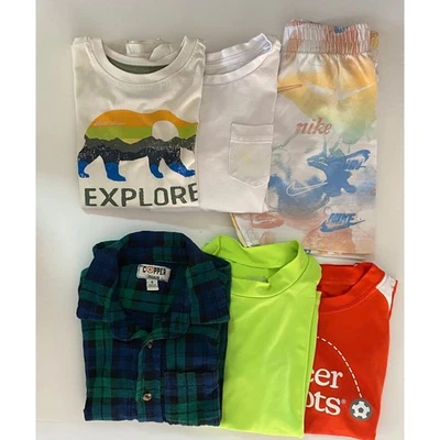 Kids size 5/6 Clothes Bundle 6pcs Tshirts Nike Eddie Bauer Tommy Bahama Cat Jack - Image 1 of 4