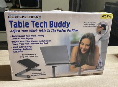 New/Sealed TABLE TECH BUDDY Adjustable Laptop Desk Work Table - Image 1 of 2