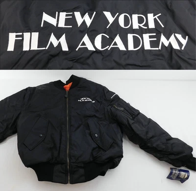 NUEVA Chaqueta de Bombardero Años 80 Academia de Cine de Nueva York Operaciones Especiales Talla Para Hombres Mediana Knox Foto 1 de 4
