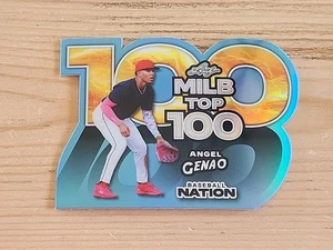 ANGEL GENAO 2025 LEAF BASEBALL NATION MILB TOP 100 BLUE RC #1/3 GUARDIANS  - Picture 1 of 2