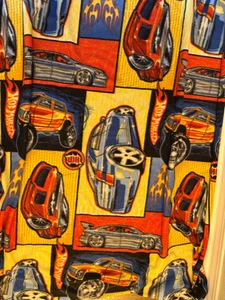 Hot Wheels Kids Throw Blanket 60" long 55" wide, hand sewn or wall hanging - Picture 1 of 3