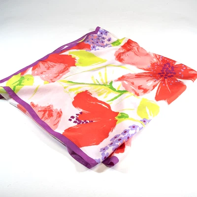 Bufanda floral Talbots 100 % seda, 36" x 36" Foto 1 de 4