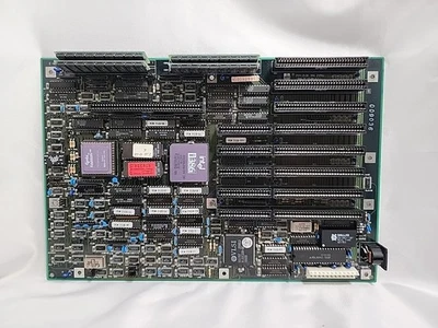 Vintage PCB AS IS UNTESTED dtk pem-2530 motherboard APEX 386/25 IBM w CPU & RAM - Image 1 of 4