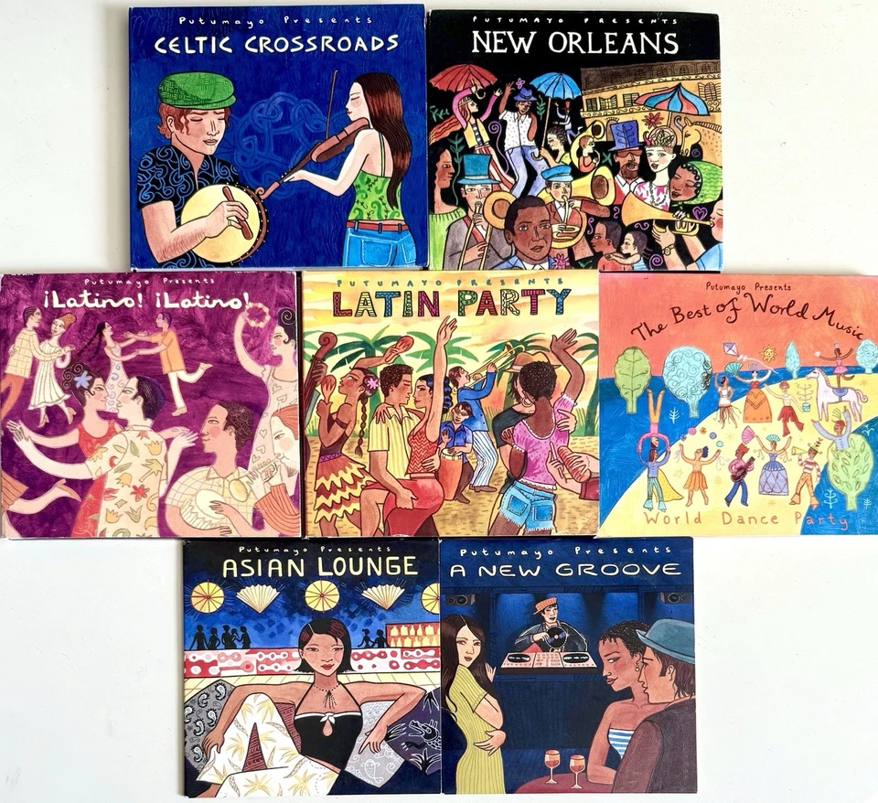 Putumayo World Music CDs - Lot of 7 - Latin, Celtic, Asian, New Orleans, Best Of Foto 1 de 4