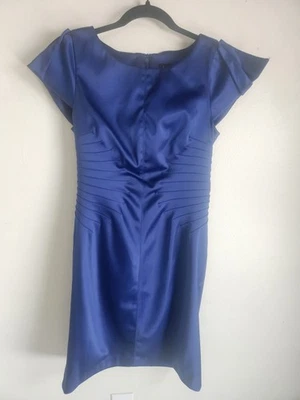 Vestido Laundry By Shelli Segal Azul Cintura Plisados Talla 8 Escote Redondo... Foto 1 de 4