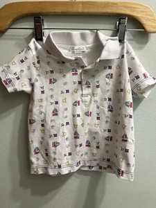 Kissy Kissy sailboat polo shirt Size 12-18M - Picture 1 of 4