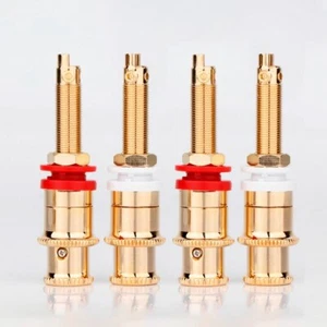 AMP Binding Post Female Banana Jack Socket Connector Gold Plated Hifi Audio - Picture 1 of 7